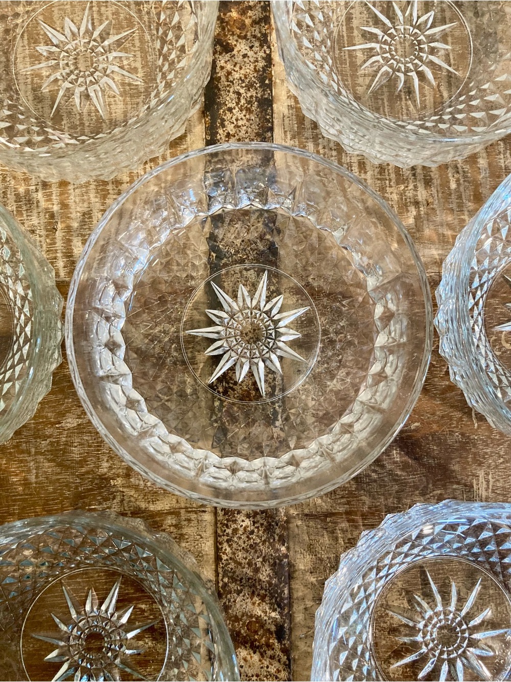 Arcoroc Small Clear Glass Dessert Bowls - Set of 7 - USA and France Mix - Picture 7 of 13